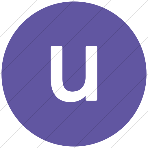 Flat Circle White On Purple Alphanumerics Lowercase