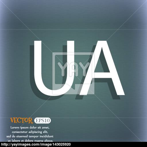 Ukraine Sign Icon Symbol Ua Navigation On The Blue Green