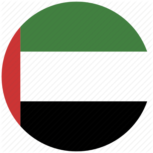 Flag Of Uae, Uae's Circled Flag, Uae's Flag, United Arab Emirates Icon
