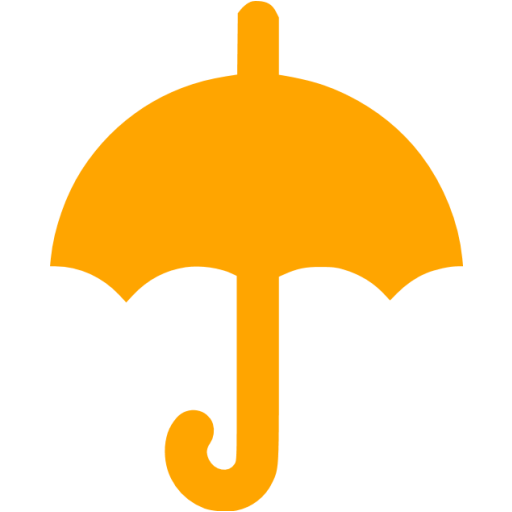 Orange Umbrella Icon