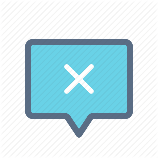 Chat, Conversation, Cross, Delete, Message, Remove, Uncheck Icon