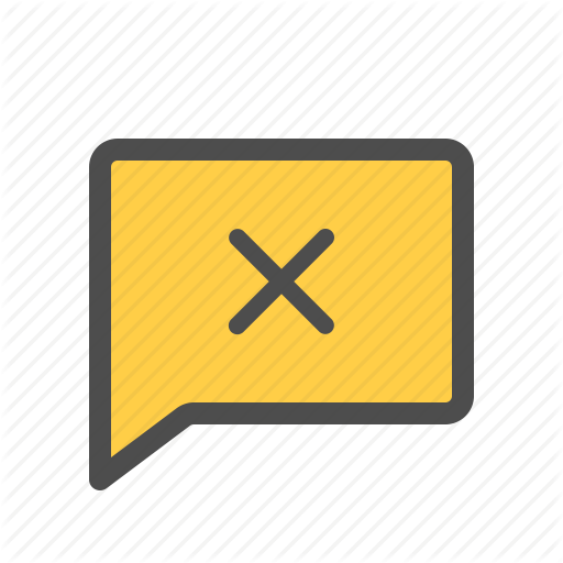 Conversation, Cross, Delete, Message, Remove, Uncheck Icon