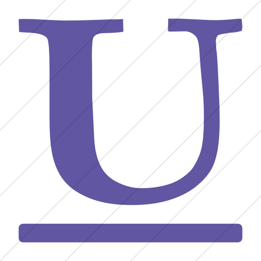 Simple Purple Bootstrap Font Awesome Underline Icon