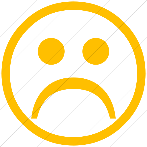 Simple Yellow Classica Sad Face Icon