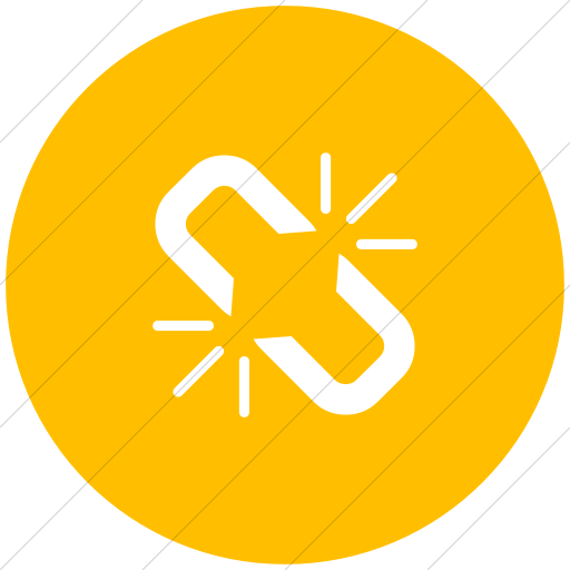 Flat Circle White On Yellow Bootstrap Font Awesome