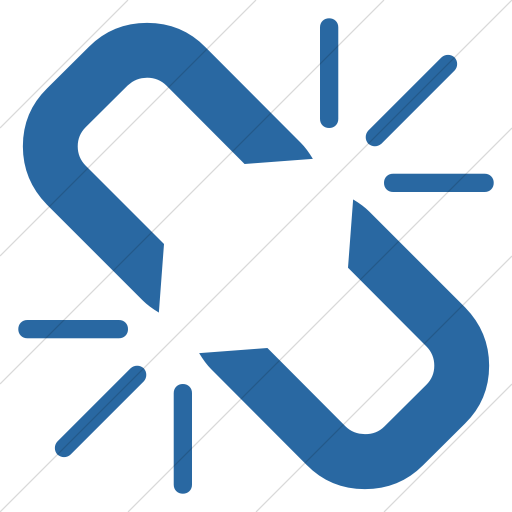 Simple Blue Bootstrap Font Awesome Unlink Icon
