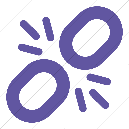 Simple Purple Foundation Unlink Icon