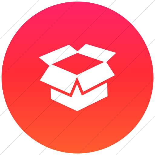 Flat Circle White On Ios Orange Gradient Raphael