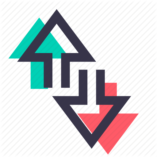 Arrow, Data, Down, Edge, Internet, Network, Up Icon