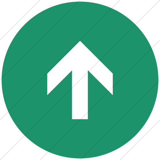 Flat Circle White On Aqua Aiga Up Arrow Icon