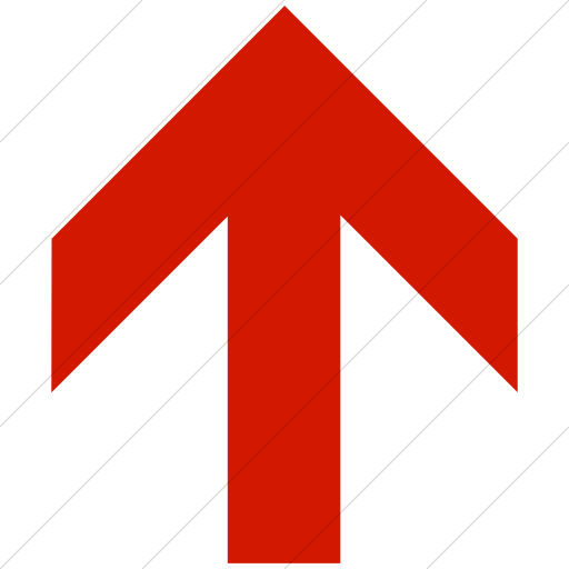 Simple Red Aiga Up Arrow Icon