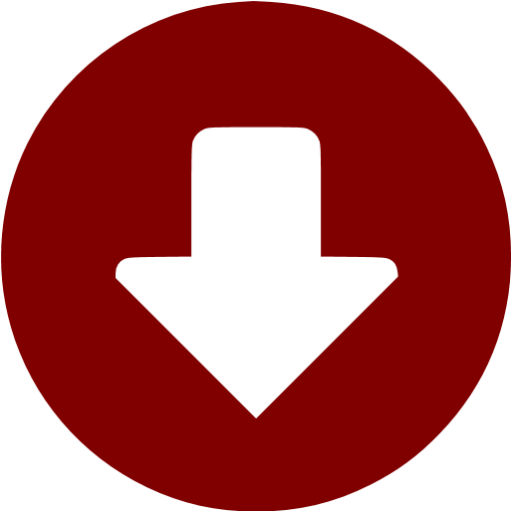 Maroon Down Circular Icon