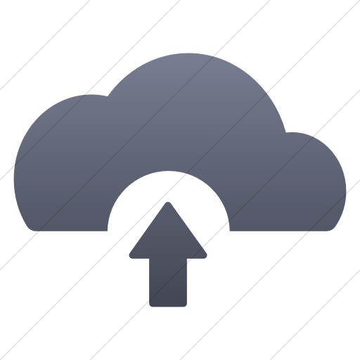 Simple Blue Gray Gradient Foundation Upload Cloud Icon
