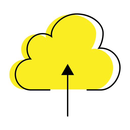 Colorful Upload Cloud Icon