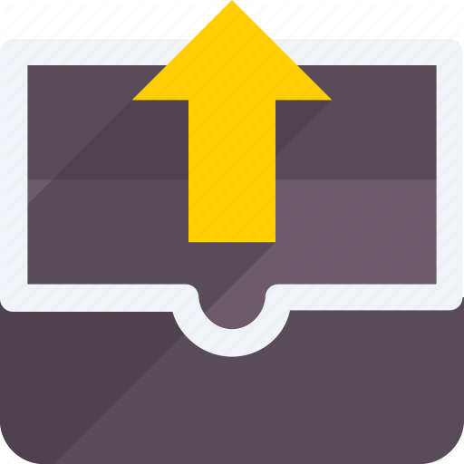 Inbox, Messages, Upload, Uploading Icon Icon