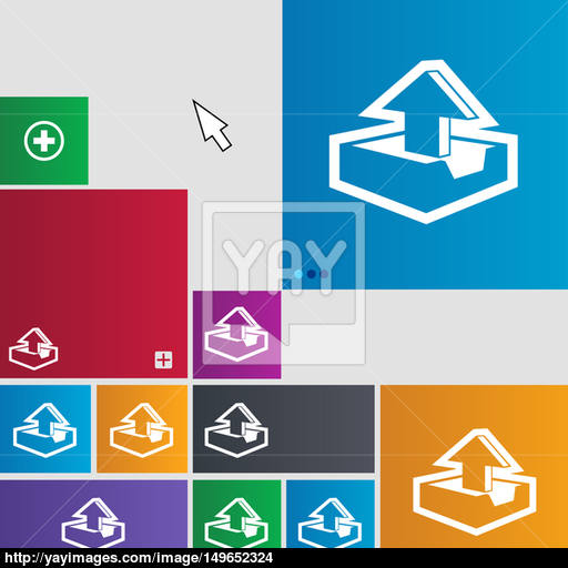 Upload Icon Sign Buttons Modern Interface Website Buttons