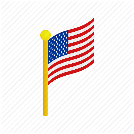 American, Flag, Independence, Isometric, July, Pole, Usa Icon
