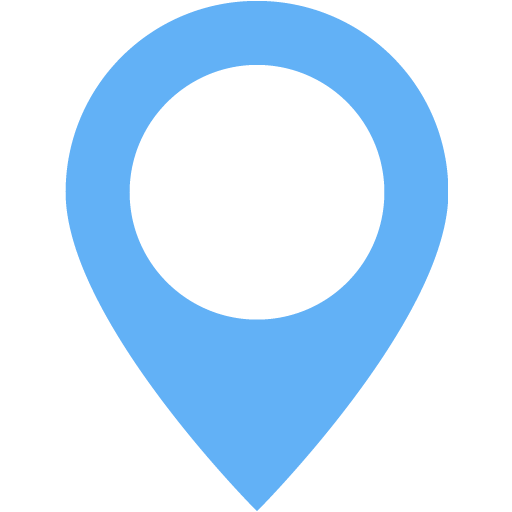 Tropical Blue Map Marker Icon