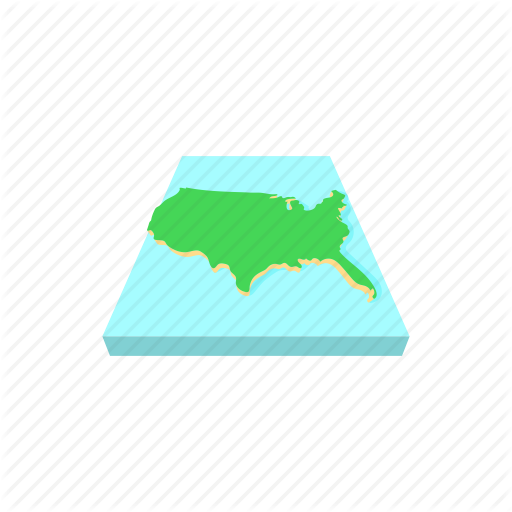 America, Cartoon, Country, Map, State, United, Usa Icon