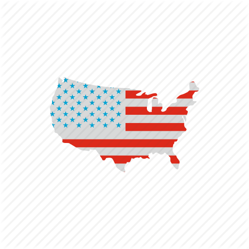 American, Country, Flag, Geographic, Independence, Map, Usa Icon