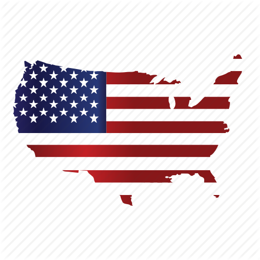 Flag, Map, Usa, World Icon