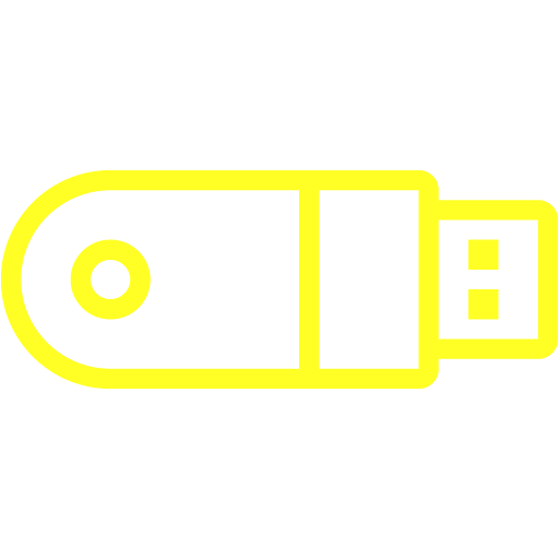 Yellow Usb Icon