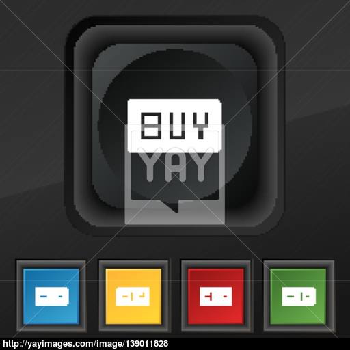 Buy, Online Buying Dollar Usd Icon Symbol Set Of Five Colorful
