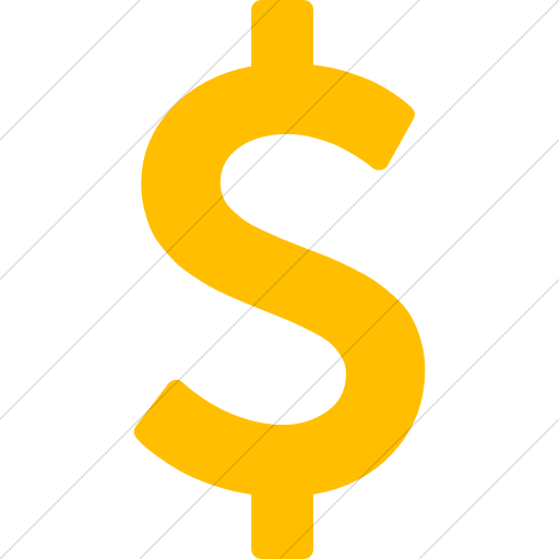 Simple Yellow Bootstrap Font Awesome Dollar Icon