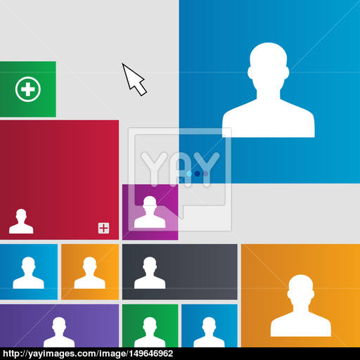 User, Person, Log N Sign Metro Style Buttons Modern