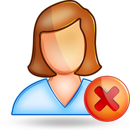 User Female Block Icons, Free Icons In Glossy