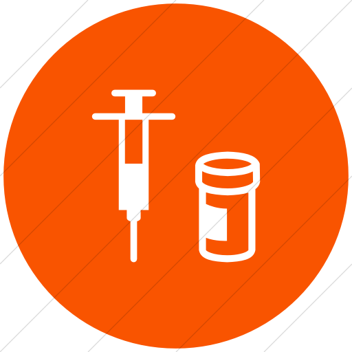 Flat Circle White On Orange Ocha Humanitarians Food Nfi