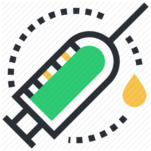 Injecting, Injection, Intravenous, Syringe, Vaccine Icon