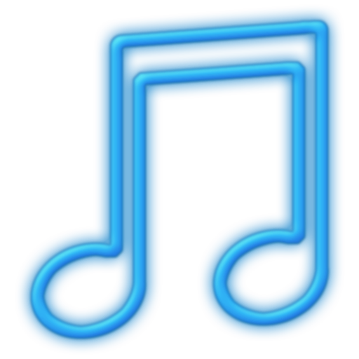 Toolbar Music Blue Icon