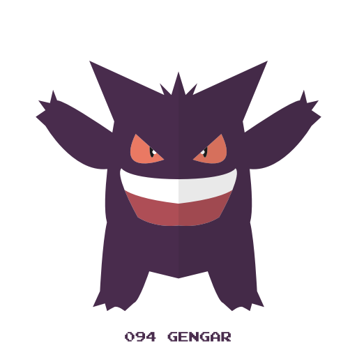 Gengar, Ghost, Kanto, Pokemon Icon