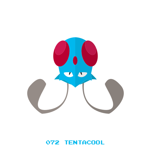 Kanto, Pokemon, Tentacool, Water Icon