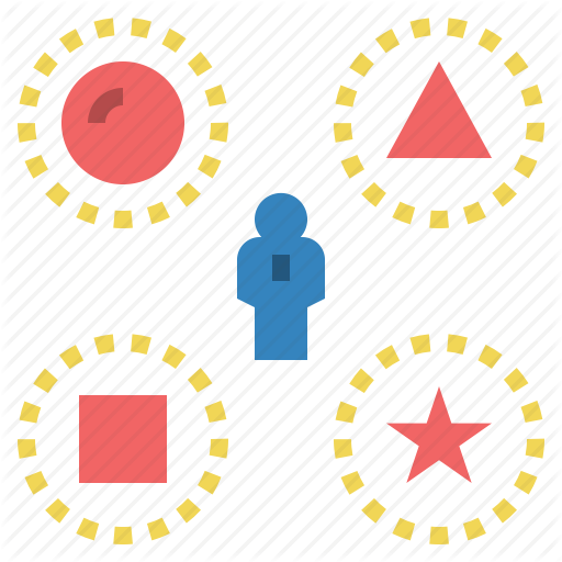 Choose, Design, Difference, Diversity, Drawing, Geometry, Variety Icon