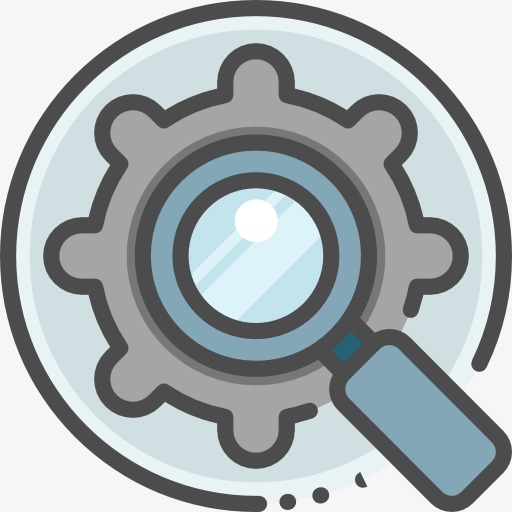A Gray Icon, Set Up, Magnifier, Gear Png Image And Clipart