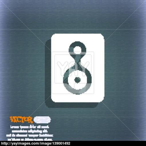 Video Tape Icon Symbol On The Blue Green Abstract Background