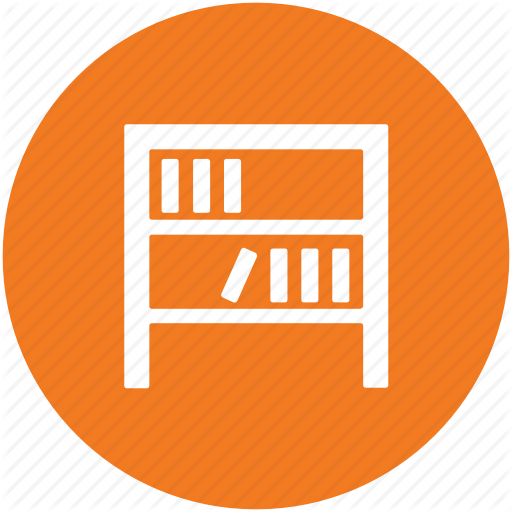 Book Storage, Books Rack, Bookshelf, Library, Study Room Icon