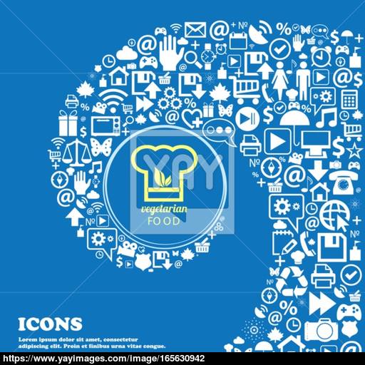 Vegan Food Graphic Design Symbols Nice Set Of Beautiful Icons