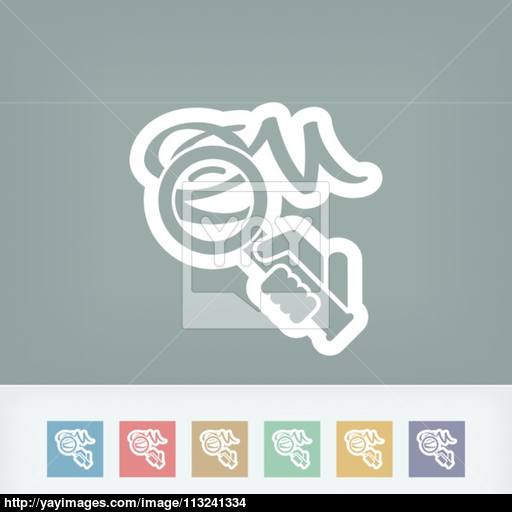 Verification Of Calligraphy Icon Vector