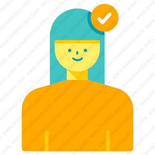 Download Female,user,verified Icon Inventicons