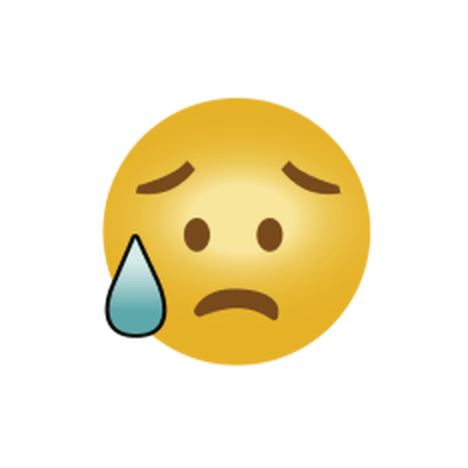 Emoji Worry Emoticon