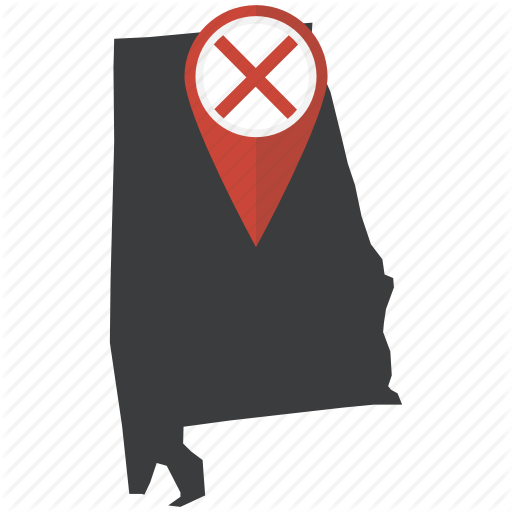Alabama, American, Flag, Location, Map, Pin, State Icon