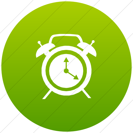 Flat Circle White On Green Gradient Classica