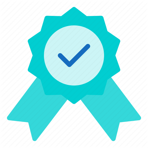 Award, Badge, Check, Ribbon, Veteran Icon