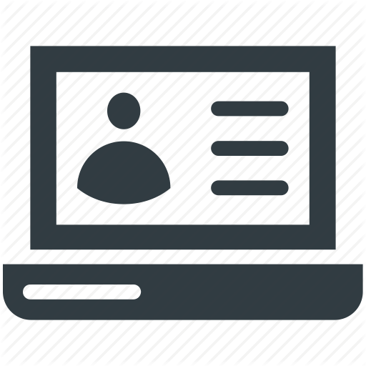 Laptop, Video Call, Video Chat, Video Conference, Voice Chatting Icon