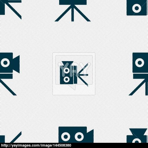 Video Camera Sign Button Seamless Abstract