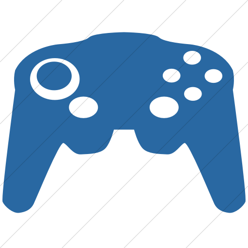 Simple Blue Classica Video Game Controller Icon