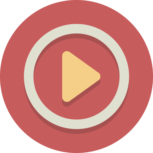Video Flat Indianred Icon